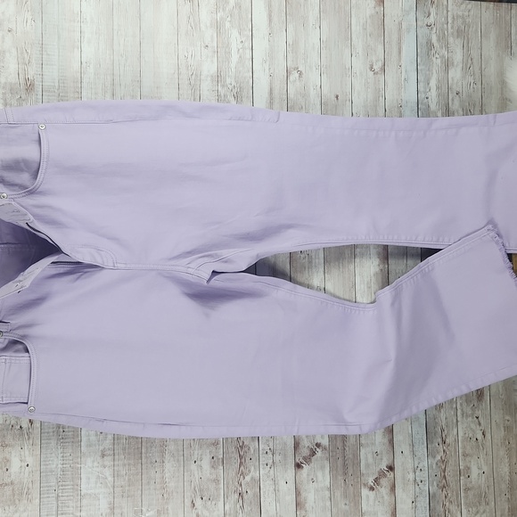 LOFT Denim - Loft, Women's Lavender Or Lilac Color, Bell Width, Raw Hem Jeans, Sz 32/14